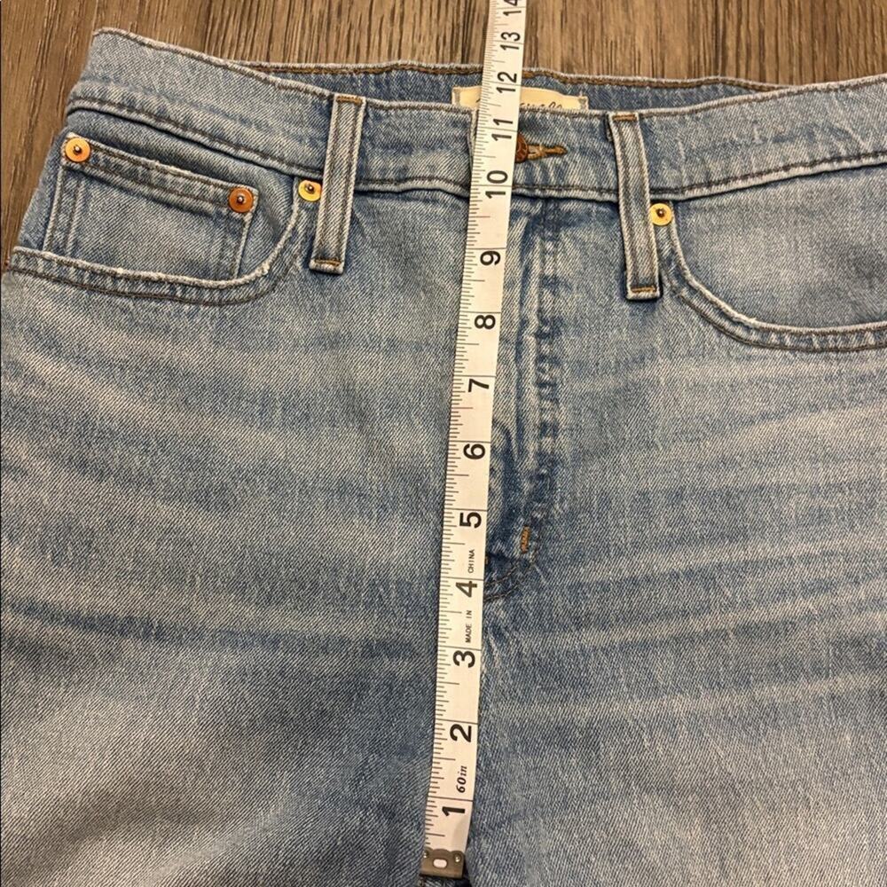 Madewell Classic Straight Light Wash Blue Denim Jeans Casual - Size 26 Inseam 26 - Picture 7 of 14